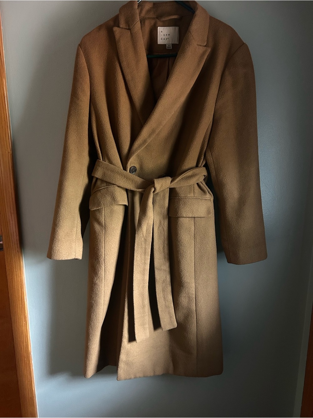 a new day Camel Brown Belted Trench Coat